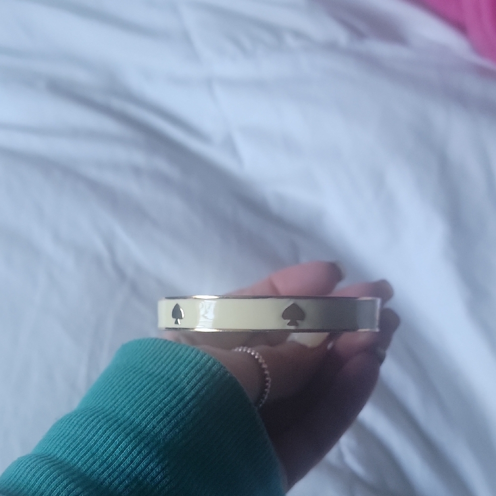 Kate Spade Gold-Tone And Cream Bangle